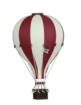 Deko Heißluftballon bordeaux / weiß - SuperBalloon