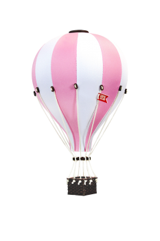 Deko Heißluftballon hellrosa / weiß - SuperBalloon