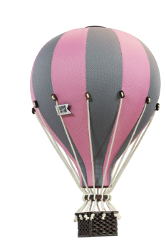 Deko Heißluftballon altrosa / grau - SuperBalloon