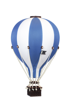 Deko Heißluftballon blau / weiß - SuperBalloon
