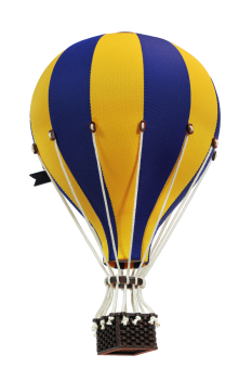 Deko Heißluftballon dunkelblau / gelb - SuperBalloon