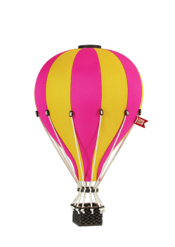 Deko Heißluftballon gelb / pink - SuperBalloon