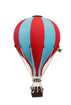 Deko Heißluftballon rot / hellblau - SuperBalloon