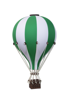 Deko Heißluftballon grün / weiß - SuperBalloon