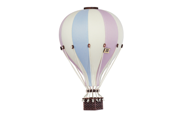 Deko Heißluftballon pastell hellblau / vanille / altrosa - SuperBalloon