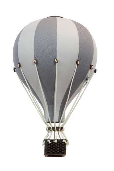 Deko Heißluftballon grau / hellgrau - SuperBalloon
